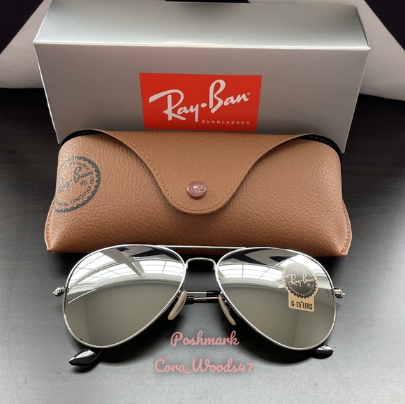 RayBan Aviator Silver Flash Lenses RB3025 Silver Frame 58 / 62 Unisex New - Picture 3 of 16